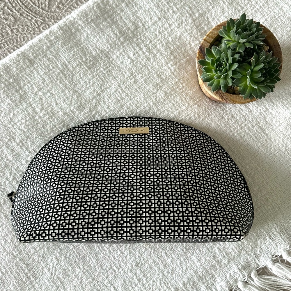 MOR Black White Toiletry Makeup Hair Bag Cosmetic Bag
